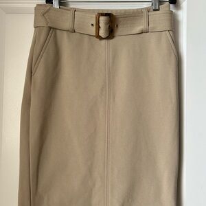 Banana Republic Tan Midi Skirt with Belt